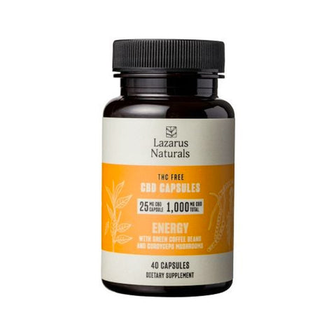 Jar of Lazarus Naturals CBD Energy Capsules