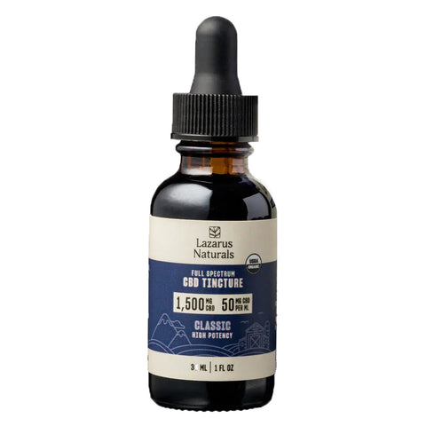 Bottle of Lazarus Natural CBD Oil