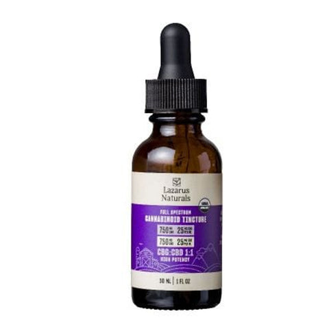 Bottle of Lazarus Naturals Full Spectrum CBG + CBD Oil Tincture