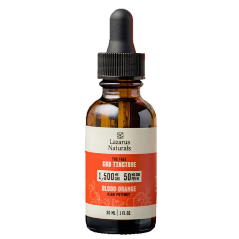 Bottle of Lazarus Naturals THC-Free CBD Oil Tincture