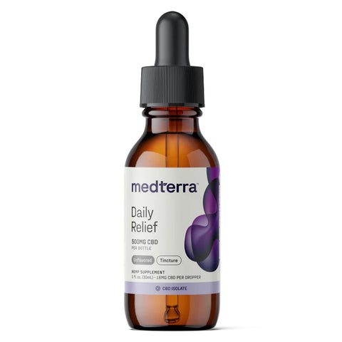 Bottle of MedTerra 3000 MG Isolate CBD Oil