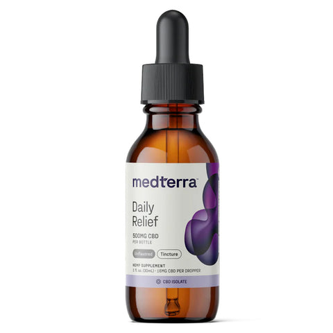 Bottle of MedTerra CBD Isolate Oil