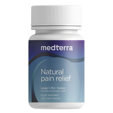 Bottle of MedTerra Pain Relief Capsules