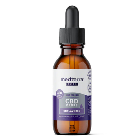 Bottle of MedTerra Pets CBD Tincture