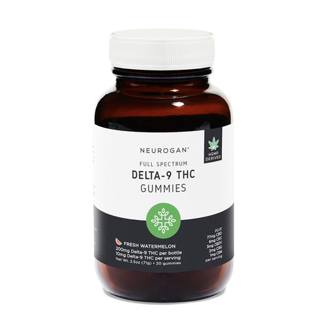 Bottle of Neurogan Delta-9 THC Gummies