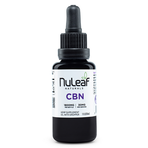 Bottle of NuLeaf Naturals CBN Oil
