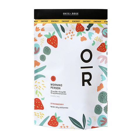 Bag of Onyx & Rose Morning Person CBD Gummies