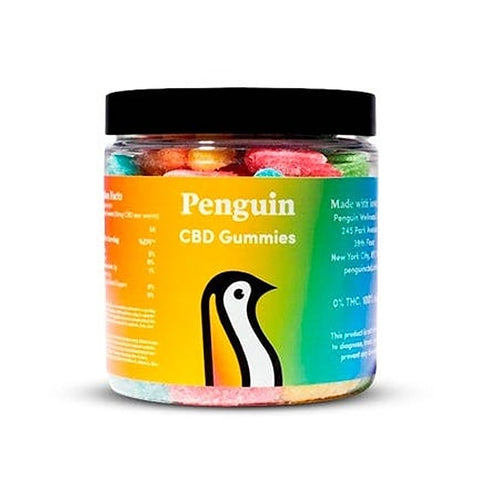 Bottle of Penguin CBD Gummy Worms