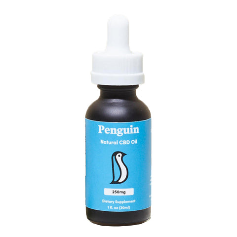 Bottle of penguin CBD Oil