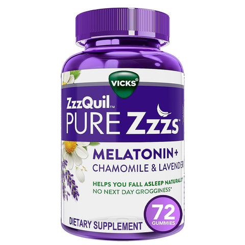 Bottle of Vicks ZzzQuil Melatonin Gummies