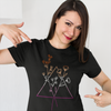Lesbian Pride Minimalist Floral Triangle T-Shirt