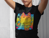 Pansexual Pride Kawaii Bubble Cat T-Shirt