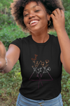 Lesbian Pride Minimalist Floral Triangle T-Shirt