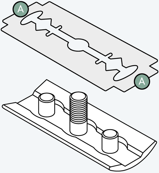 how to insert a razor blade