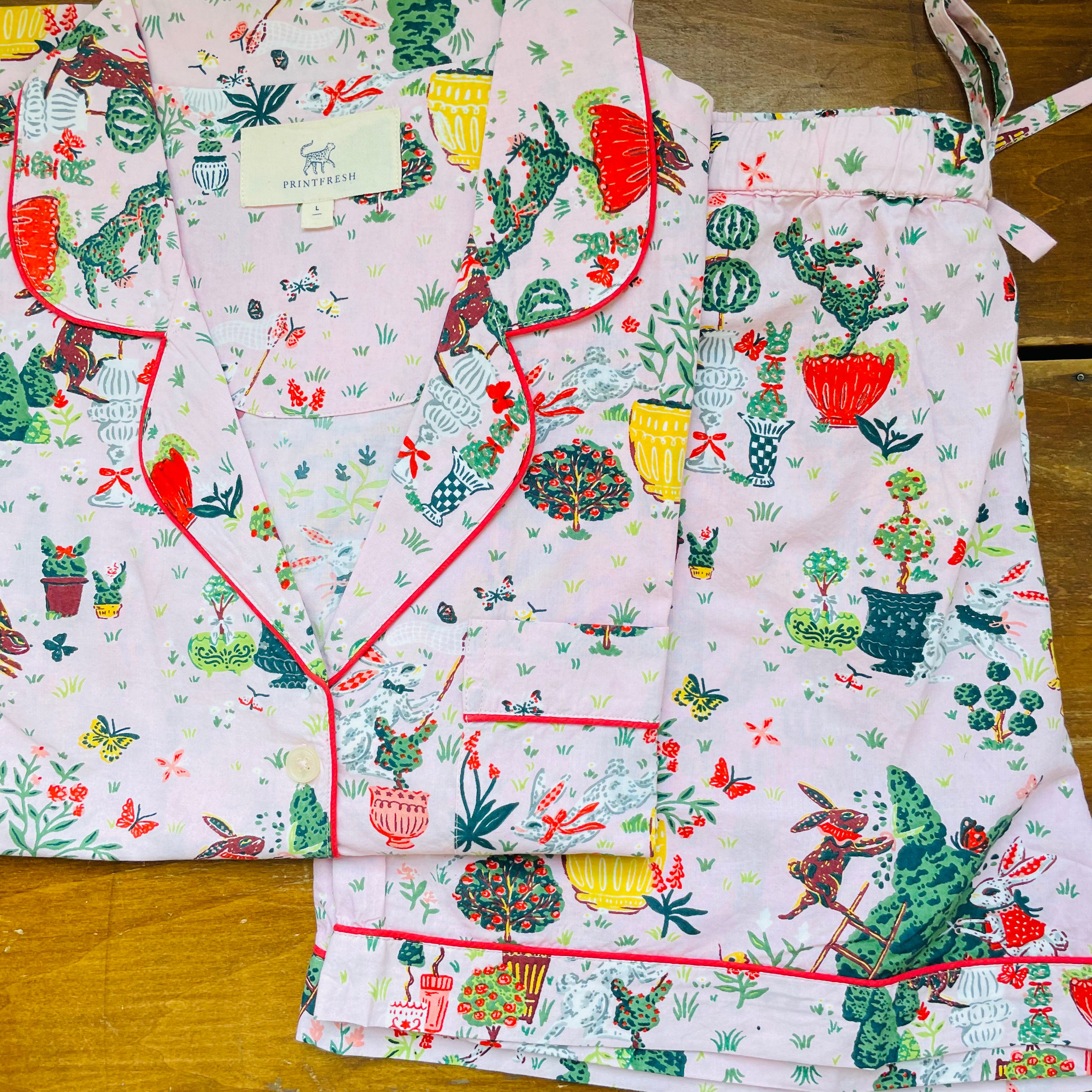 Rabbit Topiary Short Sleep Set