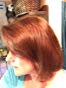 ONC NaturalColors 7RN Irish Red hair dye result shown on a model
