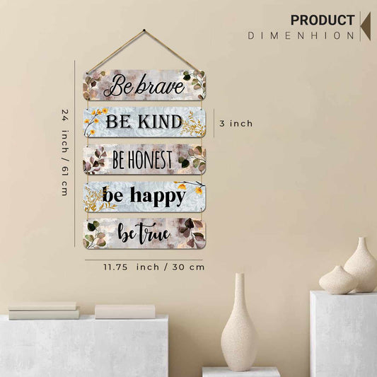 Cute Quotes MDF Wood Wall Hanging for Entryway Living Room Kids