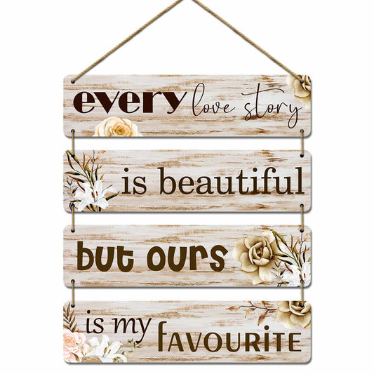 Cute Quotes MDF Wood Wall Hanging for Entryway Living Room Kids