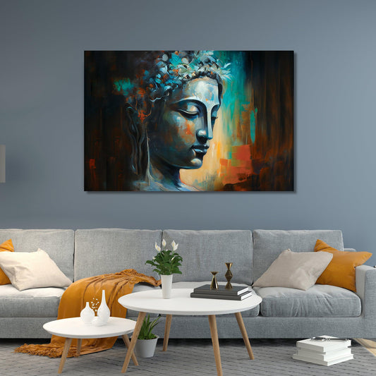 Golden Buddha Canvas Painting - Large Canvas Art for Home and Living R -  Kotart