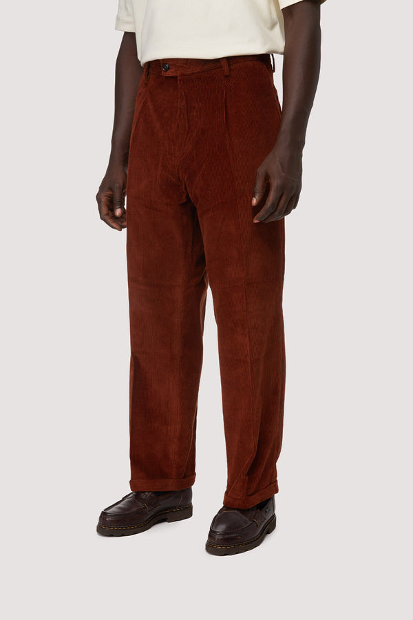 Wide-leg corduroy trousers with detail - Men | Bershka