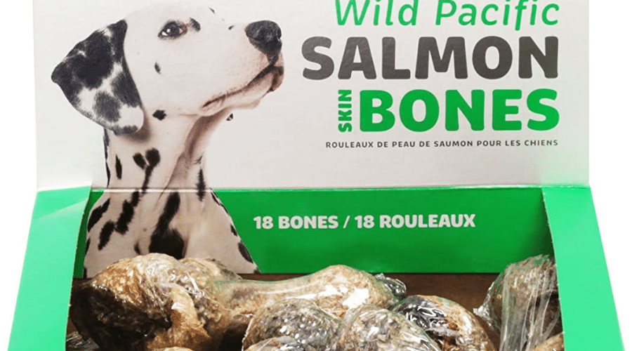 snack 21 wild pacific salmon skin bones non-rawhide dog bones