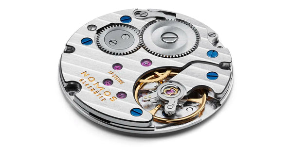 Nomos inside of watch