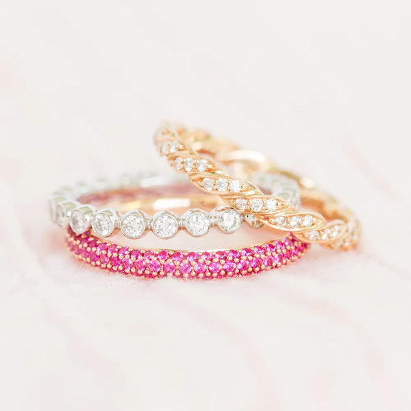 Pink and diamond bands