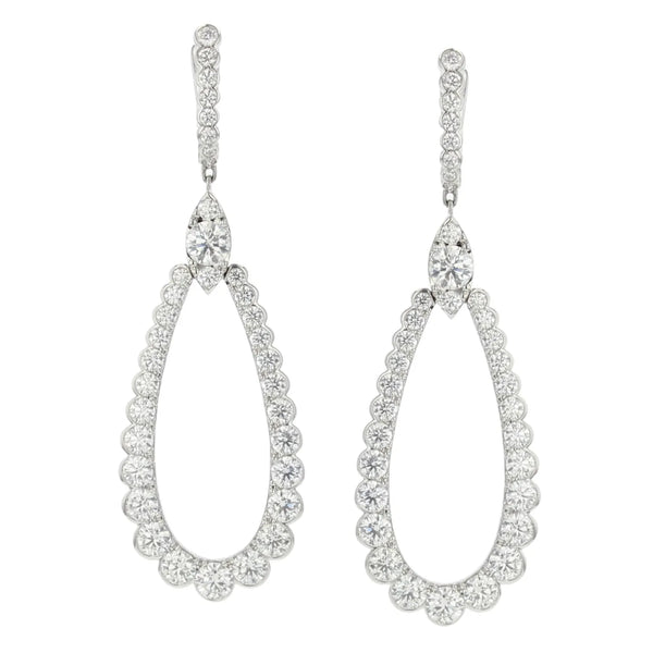 Hearts on fire diamond drop earrings