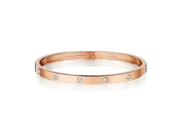 Roberto Coin rose gold diamond bangle