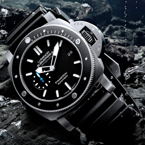 Mens black Panerai dive watch