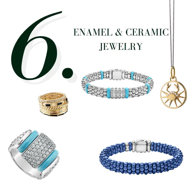 Enamel and ceramic jewelry