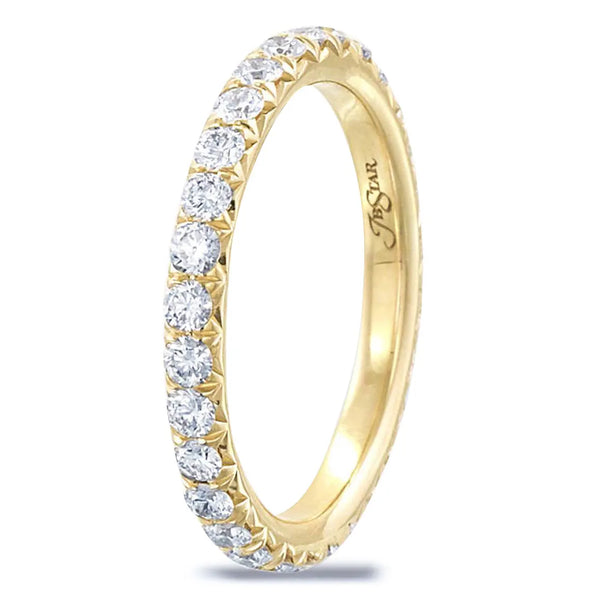 Eternity yellow gold diamond band