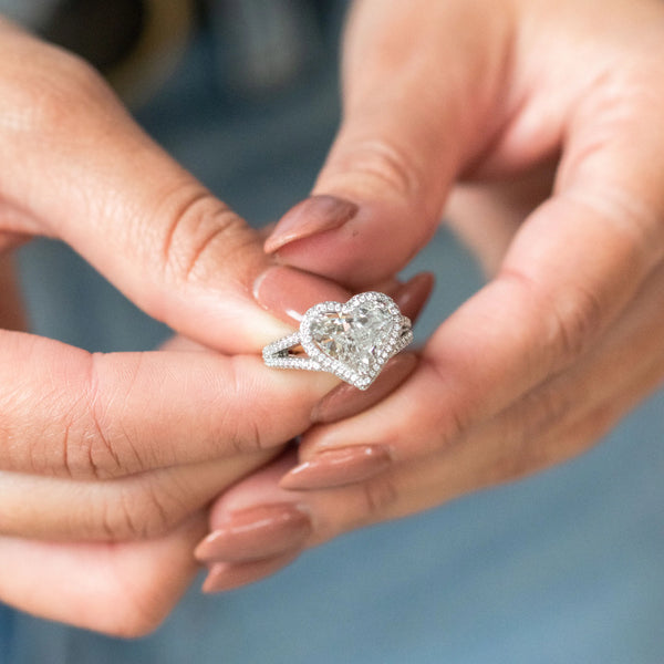 Heart shaped diamond ring