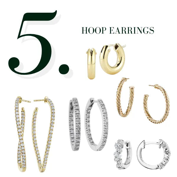 Assorted hoop earrings