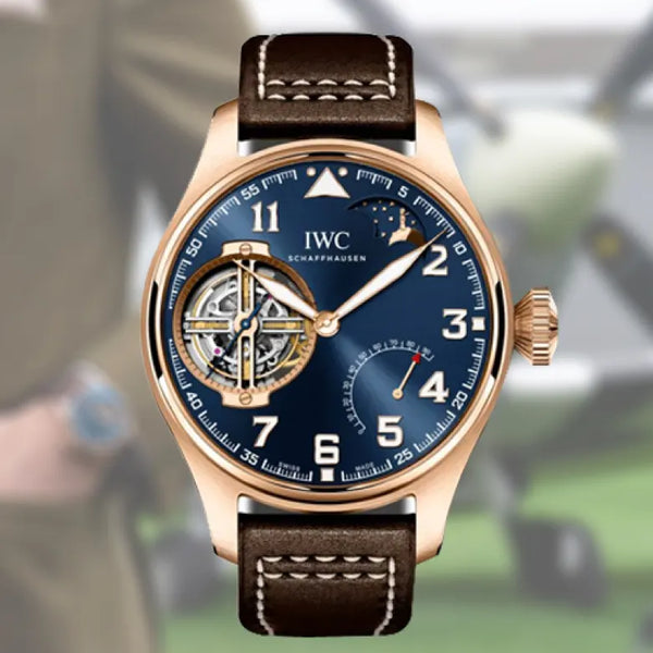 Mens IWC blue watch