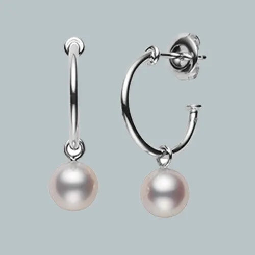 Mikimoto pearl hoops