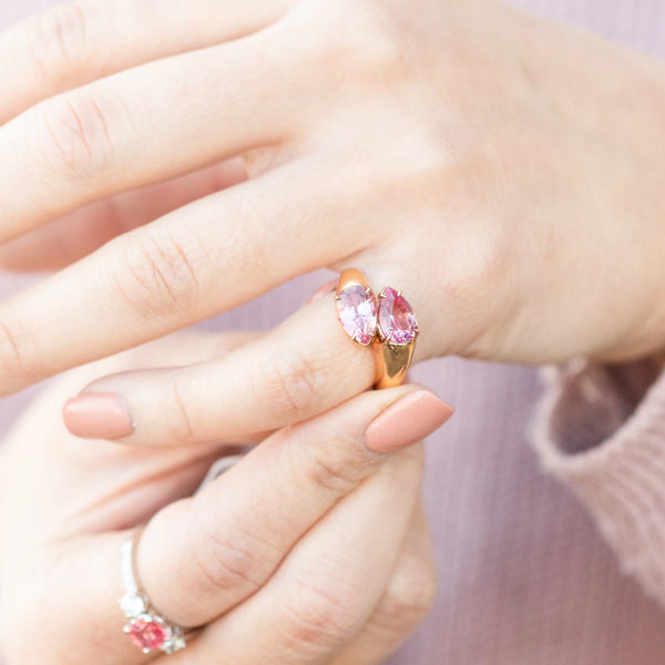 Pink gemstone rings