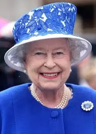 Queen Elizabeth wearing sapphire and diamond broach