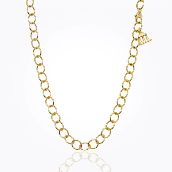 Yellow gold link necklace