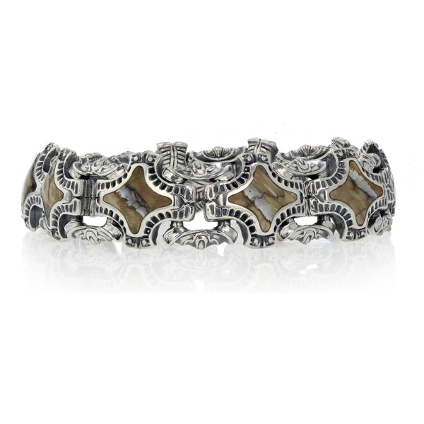 William Henry rock silver bracelet
