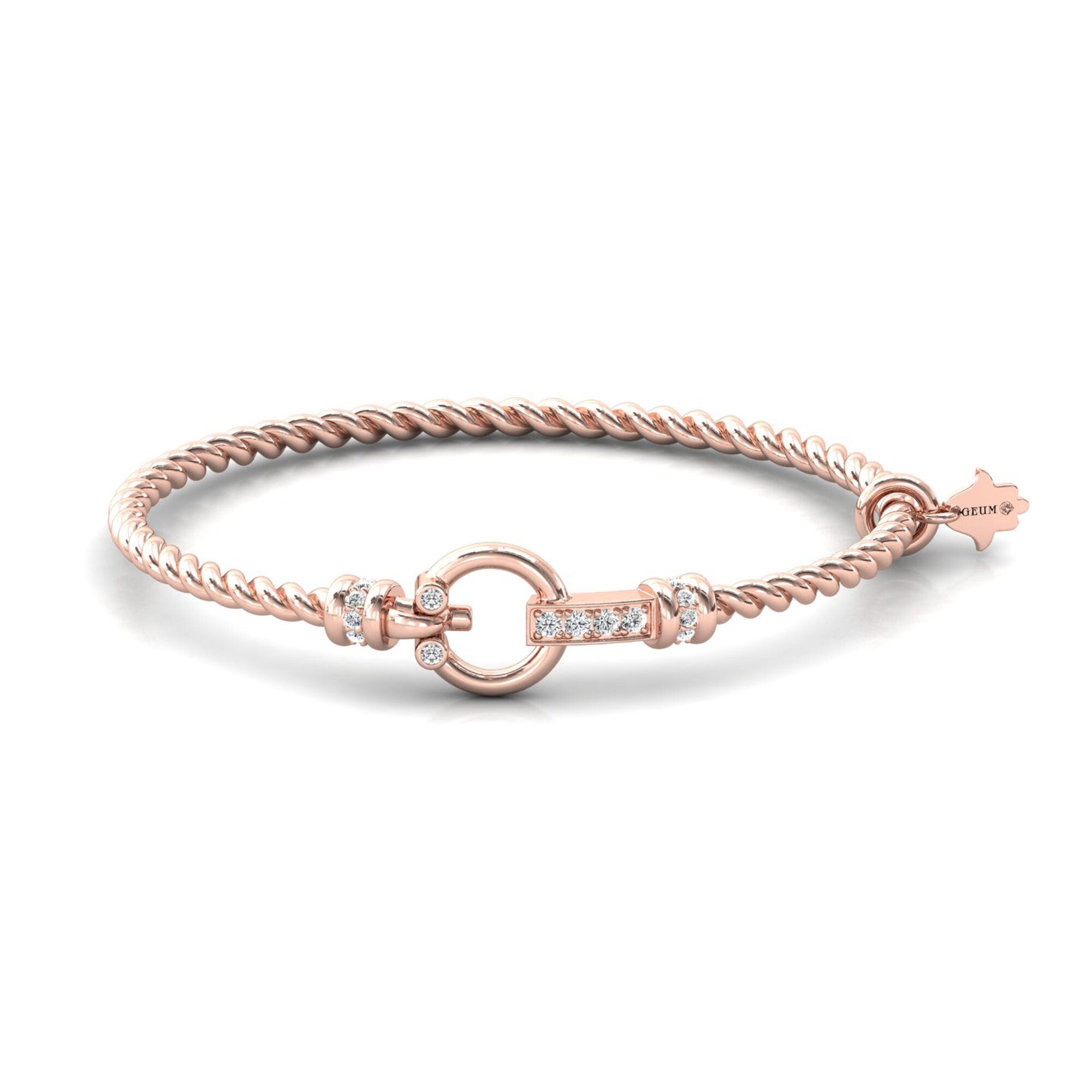 14K Rose Gold Diamond Flower Bracelet — Koehn & Koehn Jewelers