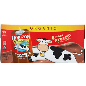 Horizon, Organic Chocolate Lowfat Milk, 8 fl oz, 18-Count - Fallbrook Veruca