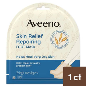Aveeno Repairing CICA Foot Mask with Prebiotic Oat & Shea Butter for Extra Dry Skin Fragrance-Free - 1ct - Bellso
