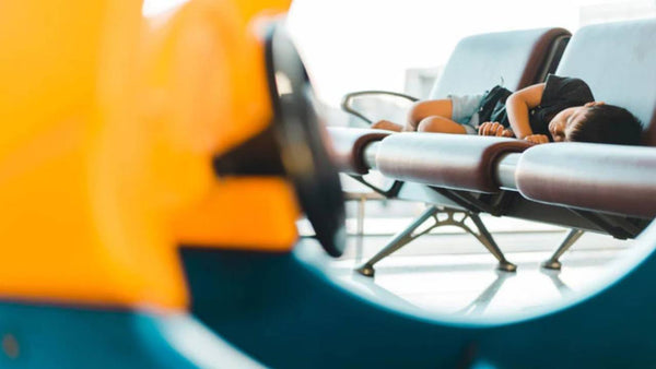 Travel hack to get your little boy to take a nap at the airport