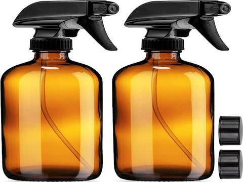 Sally Organics Empty Amber Glass Spray Bottles