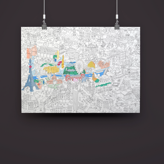 Giant coloring poster - Los Angeles Folded Poster - Please Do Not Enter