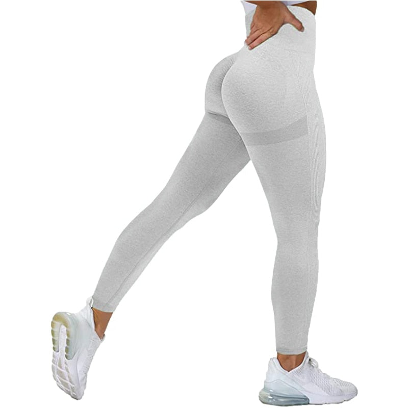 Calça Legging Fitness Levanta Bumbum Sem Costura Cintura Alta