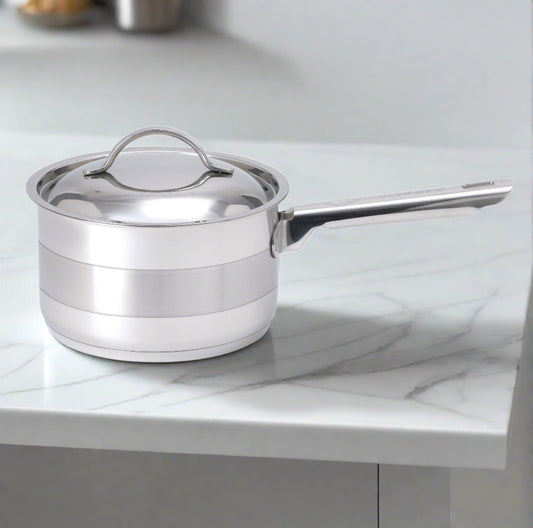 Cuisinox Small Stainless Steel Saucepan with Pour Spout, 3 x 4.7 (26 oz)