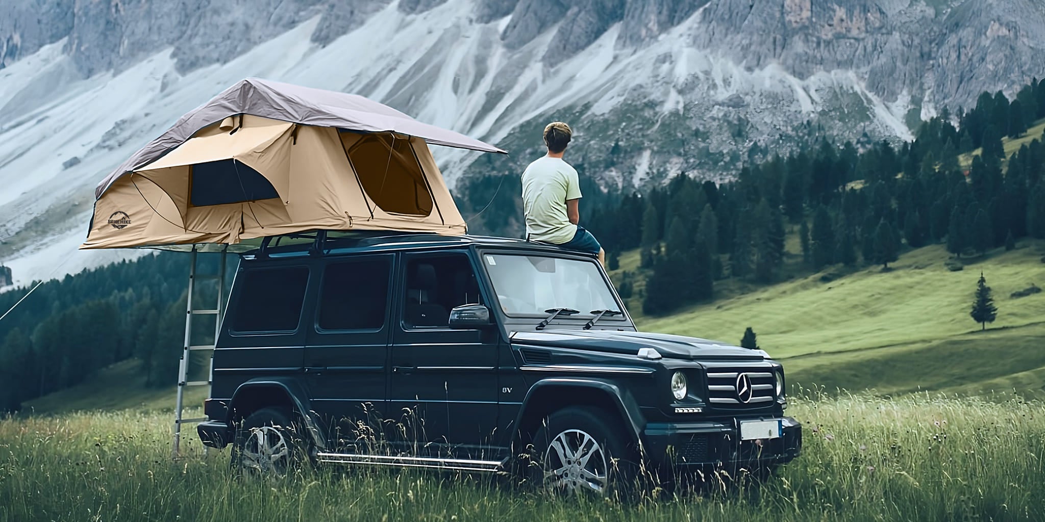 side by side roof tent