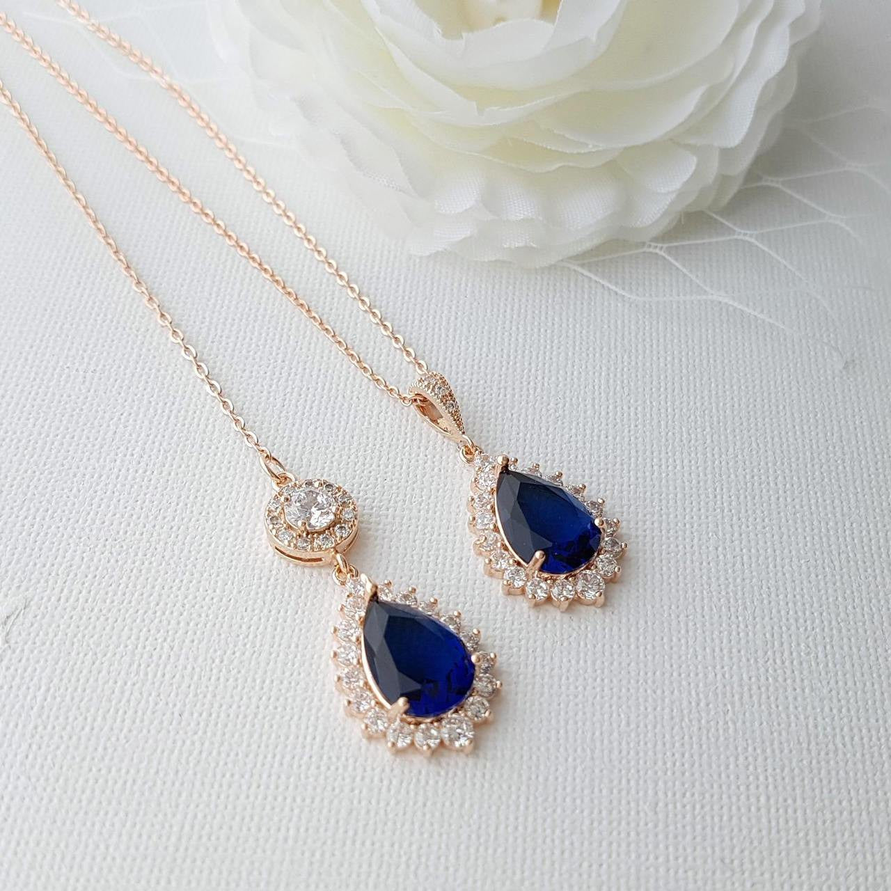 blue necklace for wedding